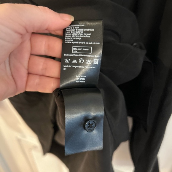 Sand Copenhagen Black Silk blend button down shirt - Picture 6 of 7